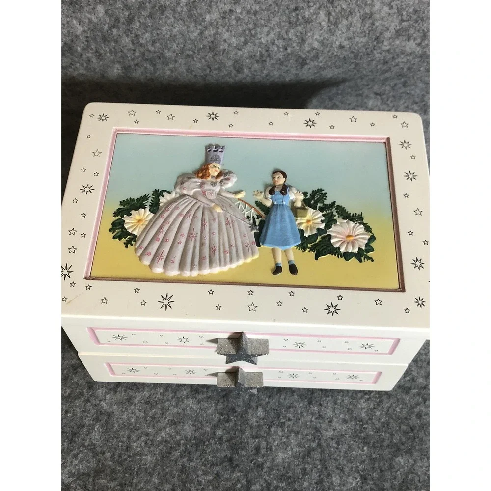 Vintage San Francisco Music Box Company Wizard of Oz Rotating Ruby Slippers